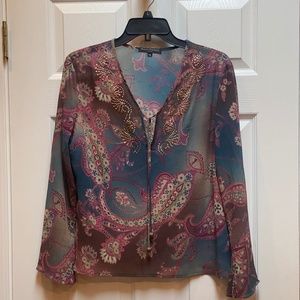 Vintage Victor Carlini Print Tunic Top.